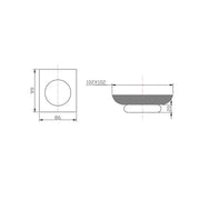 AU Chrome/Black Soap Dish Holder FIL Kitchen Bathroom