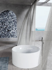 COMO FREESTANDING BATHTUB MATTE WHITE OVERFLOW 1280MM CETO