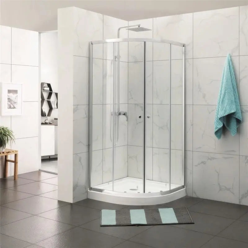 Covey Australia  900 mm Round Corner Sliding Framed Shower Screen - FIL Kitchen Bathroom
