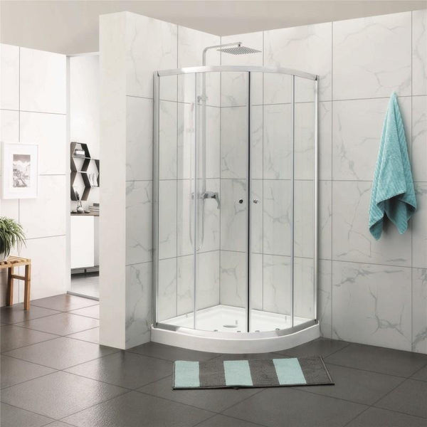 Covey Australia Round Corner Sliding Framed Shower Screen | 1000mm