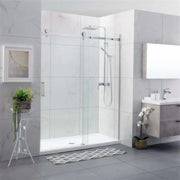 Frameless Wall to Wall Sliding Door Shower Screen (910-950mm) Chrome FIL Kitchen Bathroom