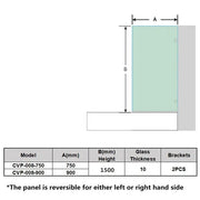 FIXED PANEL OVER BATHTUB SCREEN BRUSHED NICKEL FIL Kitchen Bathroom