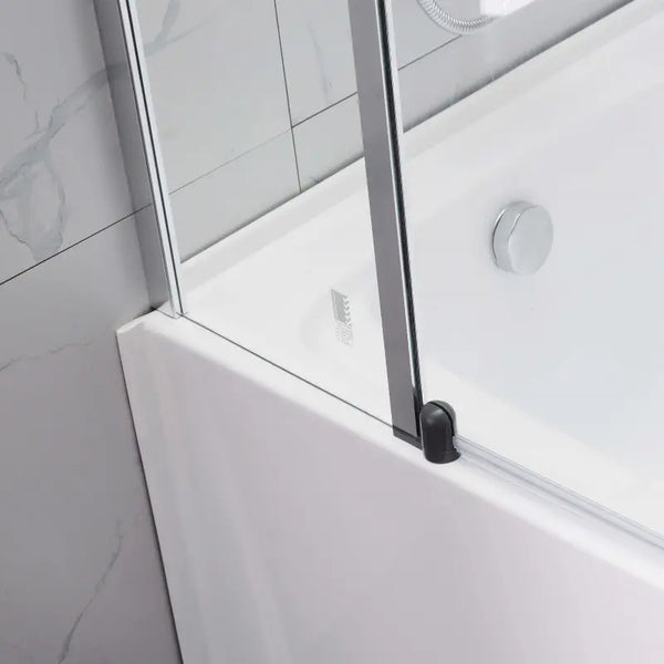 FIXED AND SWING PANEL OVER BATHTUB SCREEN CHROME