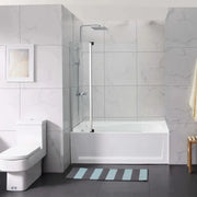 FIXED AND SWING PANEL OVER BATHTUB SCREEN CHROME FIL Kitchen Bathroom