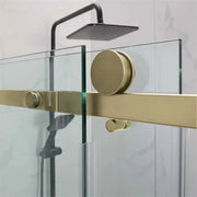FRAMELESS SLIDING DOOR WALL TO WALL BRUSHED GOLD FIL Kitchen Bathroom