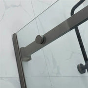 FRAMELESS SLIDING DOOR WALL TO WALL GUNMETAL FIL Kitchen Bathroom