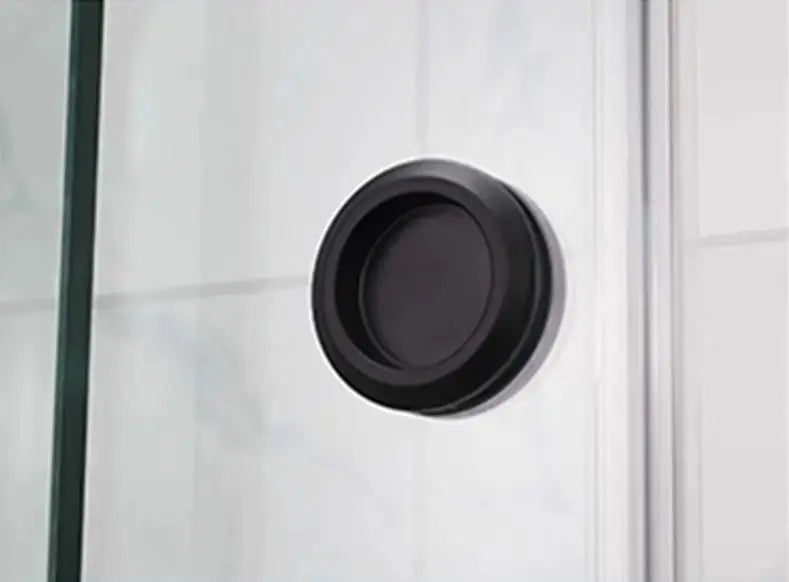 FRAMELESS SLIDING DOOR WALL TO WALL MATTE BLACK FIL Kitchen Bathroom