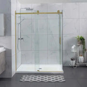 FRAMELESS SLIDING DOOR WALL TO WALL BRUSHED GOLD FIL Kitchen Bathroom