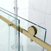 FRAMELESS SLIDING DOOR WALL TO WALL BRUSHED GOLD FIL Kitchen Bathroom