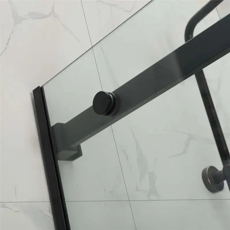 FRAMELESS SLIDING DOOR WALL TO WALL MATTE BLACK FIL Kitchen Bathroom
