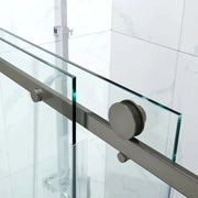 FRAMELESS SLIDING DOOR WALL TO WALL GUNMETAL FIL Kitchen Bathroom