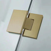 DIAMOND FRAMELESS HINGE DOOR WALL TO WALL BRUSHED GOLD FIL Kitchen Bathroom