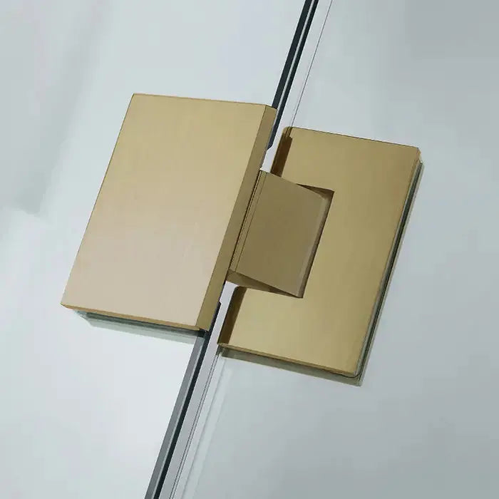DIAMOND FRAMELESS HINGE DOOR WALL TO WALL BRUSHED GOLD FIL Kitchen Bathroom