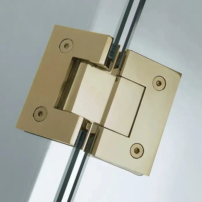 DIAMOND FRAMELESS HINGE DOOR WALL TO WALL BRUSHED GOLD FIL Kitchen Bathroom
