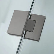 DIAMOND FRAMELESS HINGE DOOR WALL TO WALL GUN METAL FIL Kitchen Bathroom