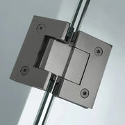 DIAMOND FRAMELESS HINGE DOOR WALL TO WALL GUN METAL FIL Kitchen Bathroom
