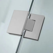 DIAMOND FRAMELESS HINGE DOOR WALL TO WALL BRUSHED NICKEL FIL Kitchen Bathroom