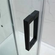 FRAMELESS SLIDING DOOR WALL TO WALL MATTE BLACK FIL Kitchen Bathroom