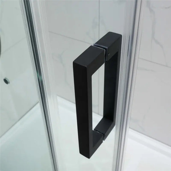 FRAMELESS SLIDING DOOR WALL TO WALL MATTE BLACK