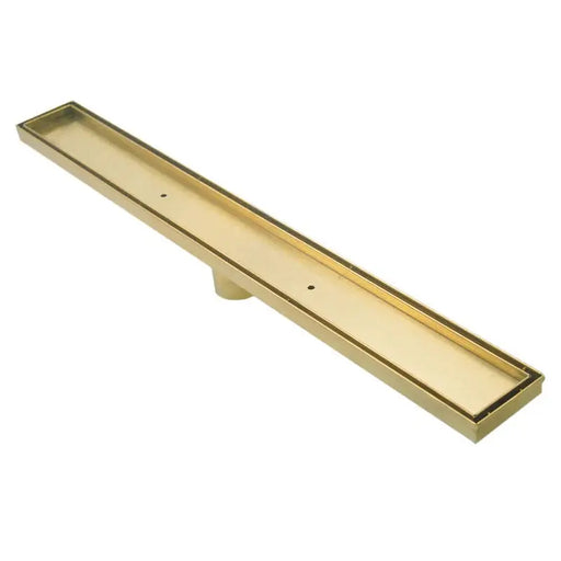 Brushed Gold 800mm Tile Insert Floor Waste SOMER