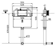 Cora Concealed Toilet Cistern ACL