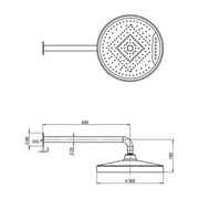Amoza Curved Shower Arm & Head - 2 Packs Amoza