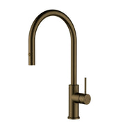 Otus SS Gooseneck Pull-Out Sink Mixer - Antique Brass