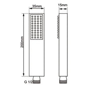 Brushed Nickel Single Function Handheld Shower Aquaperla