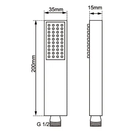 Brushed Nickel Single Function Handheld Shower Aquaperla