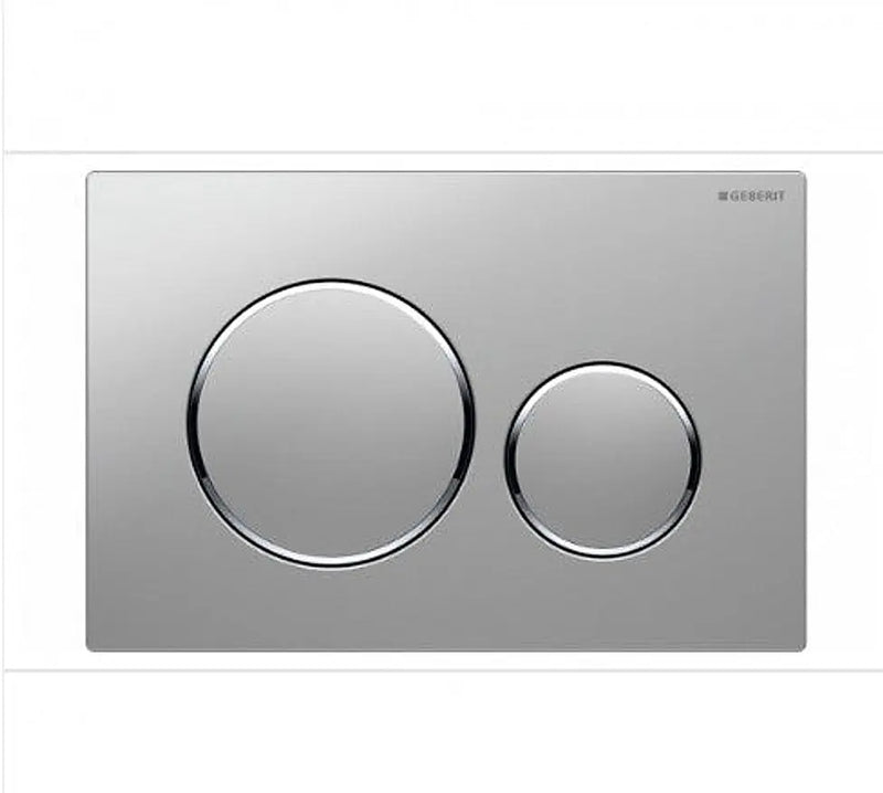 Geberit Push Plate Sigma20JQ Fingerprint resistant Matte Chrome, Chrome trim  115.882.JQ.1