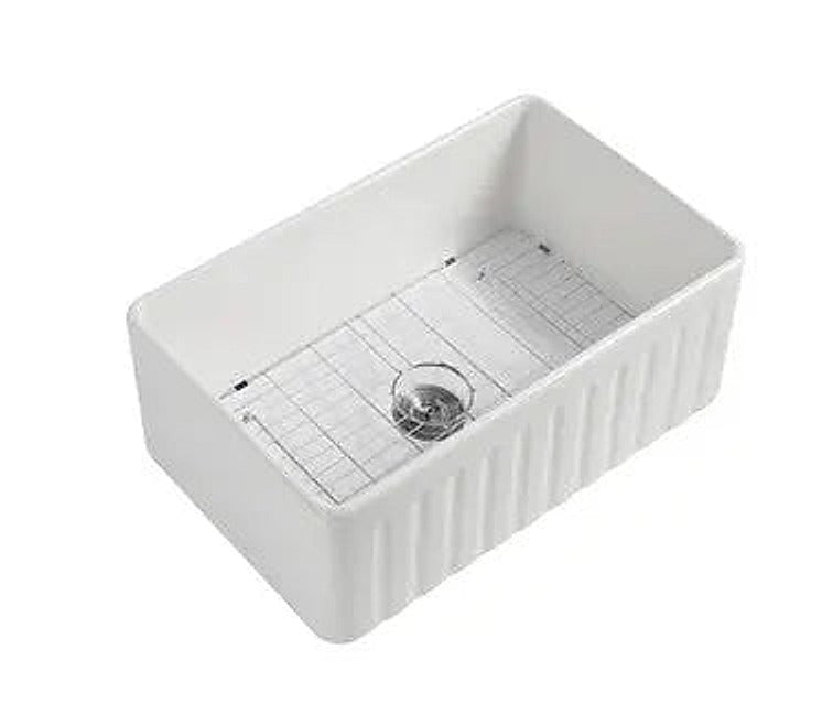 Roccia Fine Fireclay Farmhouse Buttler Sink 760mm LK-S-RFFC760