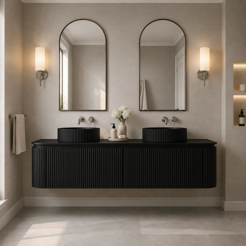 Estella Modern Wall Hung Vanity PVC Cabinet LK-ME1521W-MB