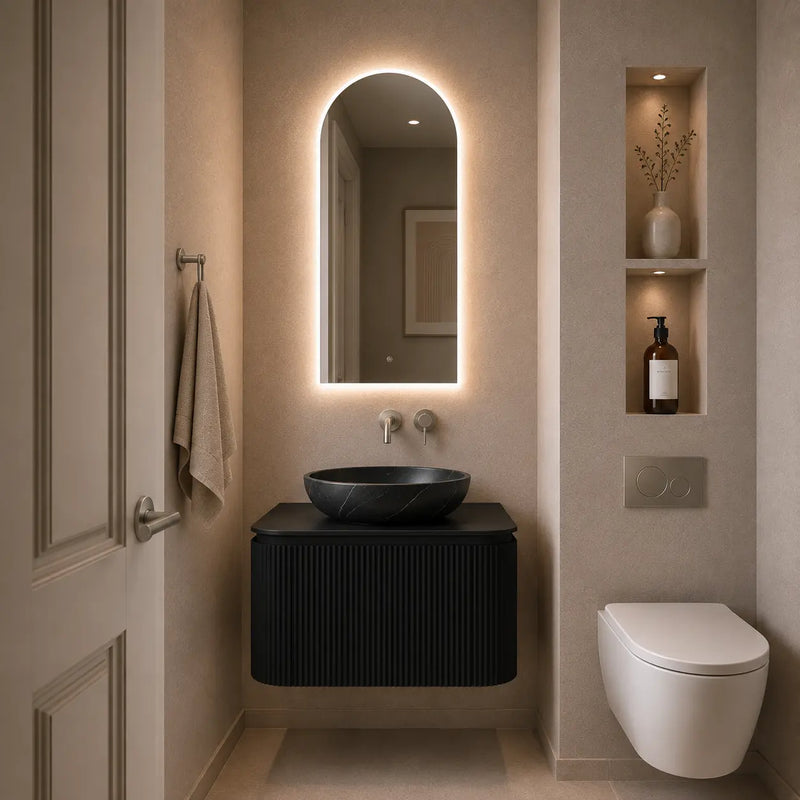 Estella Modern Wall Hung Vanity PVC Cabinet LK-ME900W-MB