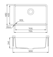 Granite Sink 755x480MM inspire