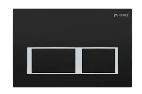 DUAL FLUSH PLATE SQUARE BLACK FIL Kitchen Bathroom