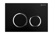DUAL FLUSH PLATE ROUND BLACK FIL Kitchen Bathroom