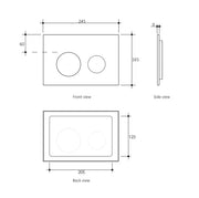 DUAL FLUSH PLATE ROUND BLACK FIL Kitchen Bathroom