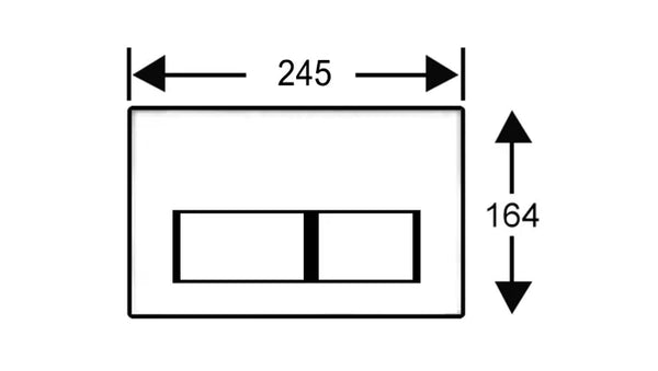 DUAL FLUSH PLATE SQUARE CHROME