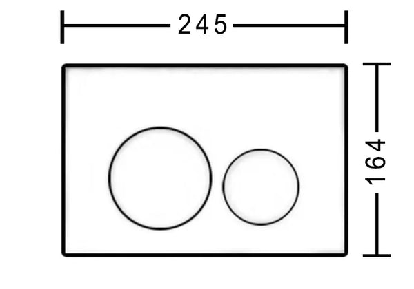 DUAL FLUSH PLATE ROUND CHROME