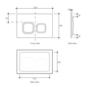 PUSH BUTTON MATTE CHROME SOFT SQUARE FIL Kitchen Bathroom
