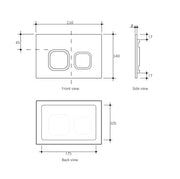 PUSH BUTTON CHROME SQUARE FIL Kitchen Bathroom