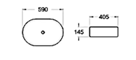 BASIN OVAL 590X405X145