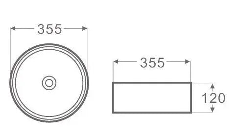 BASIN ROUND 355X355 MATT ROSE GOLD FIL Kitchen Bathroom