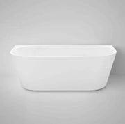 VERONA BACK TO WALL BATHTUB 1500X750X580mm NF & GLOSS WHITE/MATT WHITE FIL Kitchen Bathroom