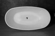 VINNY EGG SHAPE FREESTANDING BATHTUB 1500 NF & GLOSS WHITE/MATT WHITE FIL Kitchen Bathroom