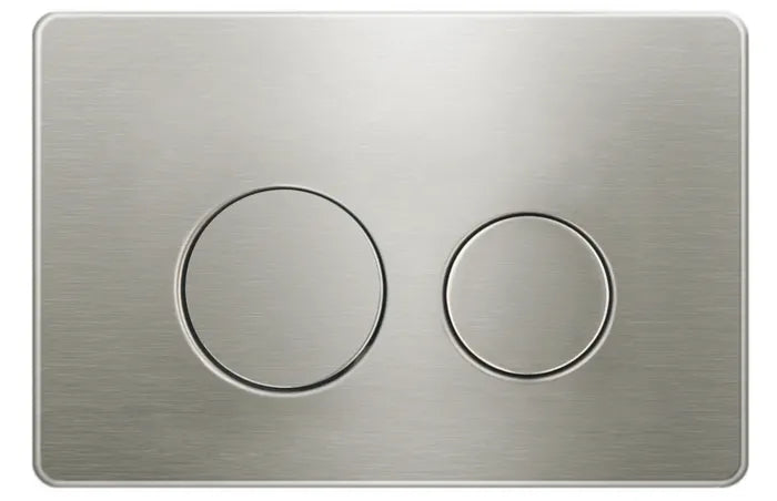 ROUND BRUSH NICKEL STAINLESS DUAL -FLUSH PUSH PLATE FOR R&T