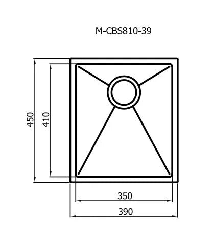 AXON SINK 39S 390X450X220mm