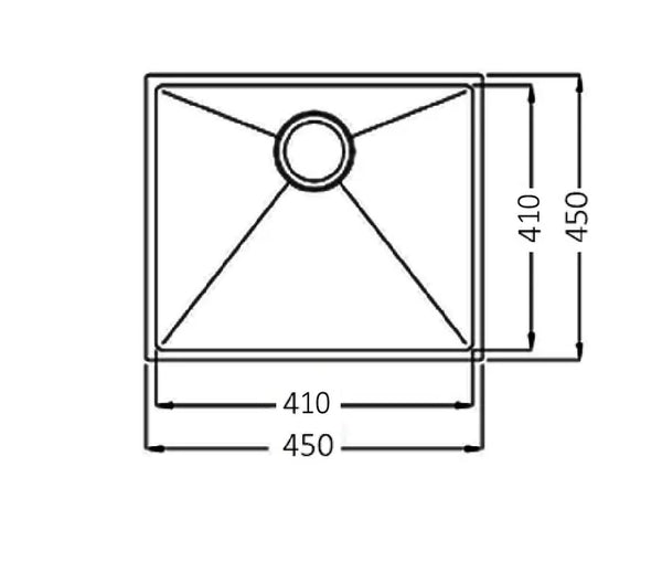 AXON SINK 45S 450X450X220mm