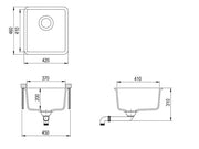 GRANITE SINK BLACK 420X460 FIL Kitchen Bathroom