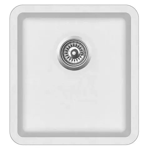 VIVA SINGLE BOWL GRANITE SINK WHITE 420X460 FIL Kitchen Bathroom